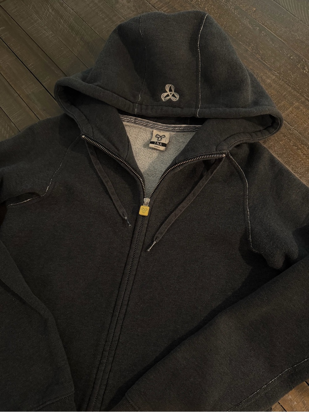 TNA Women's Black Zip-Up Hooded Sweater
